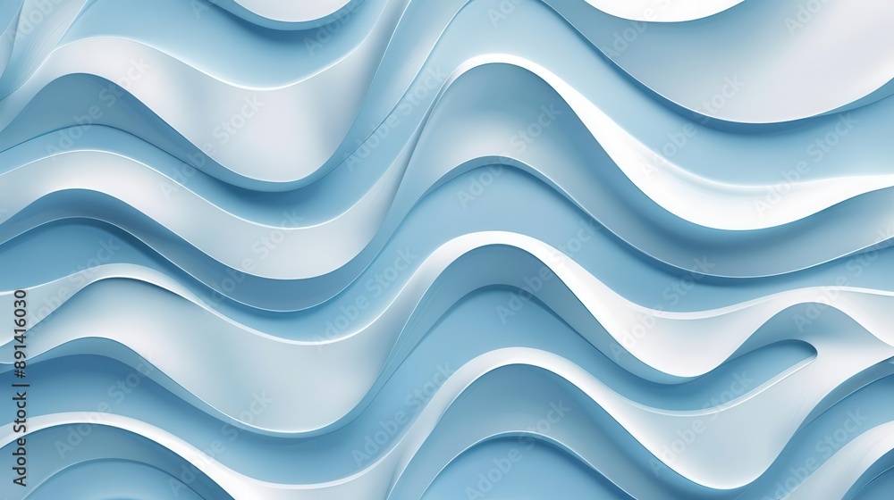 abstract seamless pattern of undulating white waves on blue background creating a sense of movement and fluidity with subtle gradients and shadows abstract seamless pattern of undulating white waves on blue background creating a sense of movement and fluidity with subtle gradients and shadows