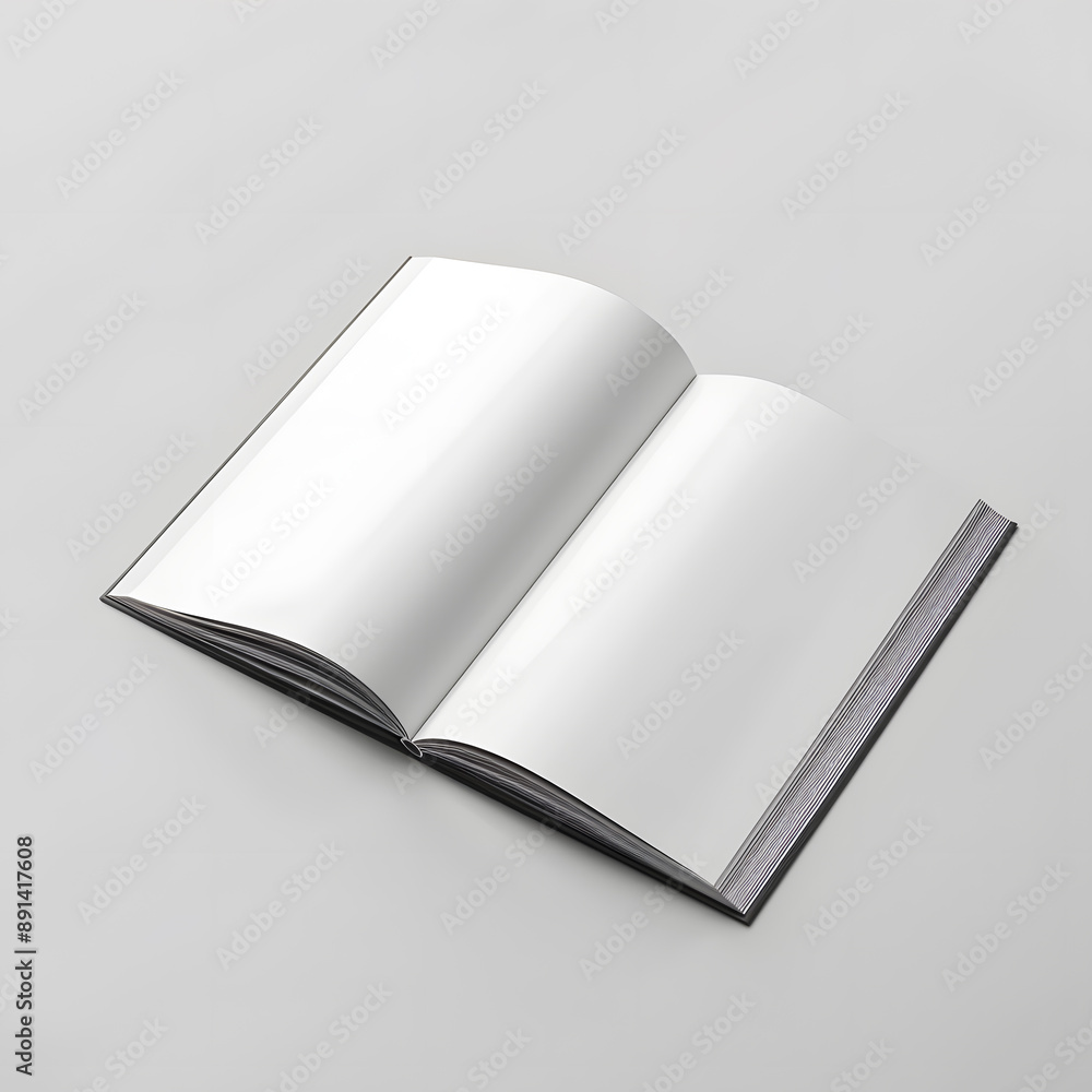 Soft Cover open magazine mockup isolated on white Background Soft Cover open magazine mockup isolated on white Background