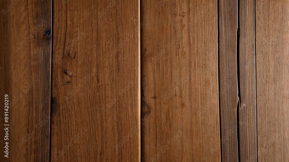 Close-Up View of Brown Wooden Planks With Visible Grain Close-Up View of Brown Wooden Planks With Visible Grain