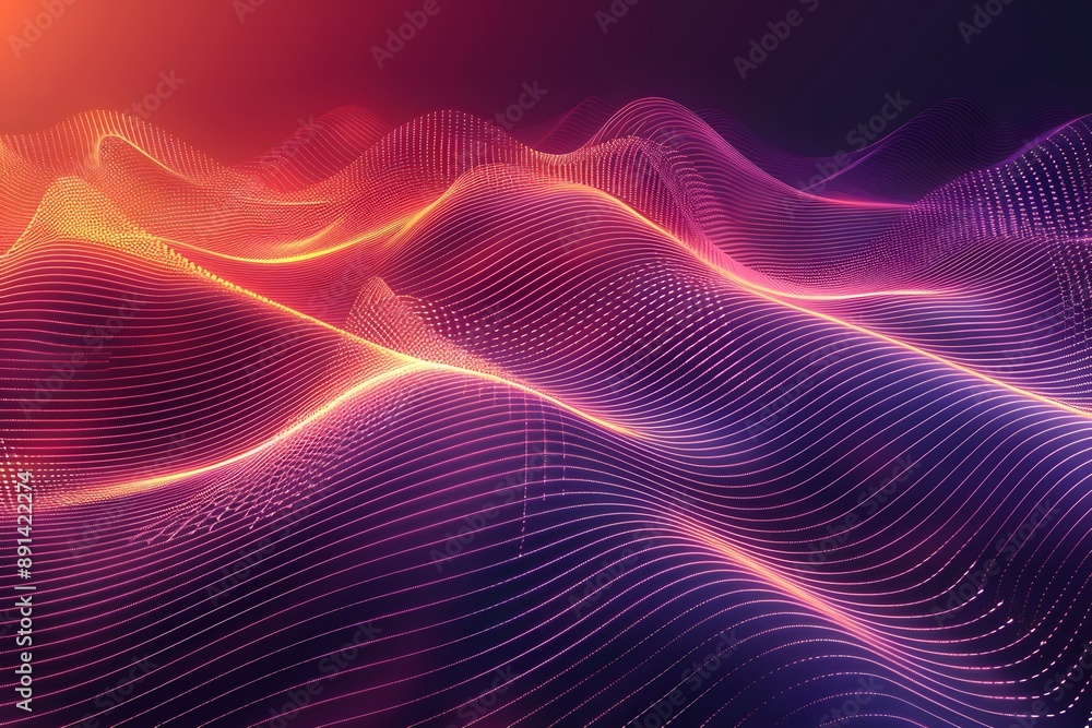 Vibrant Abstract Waves of Light and Color Vibrant Abstract Waves of Light and Color