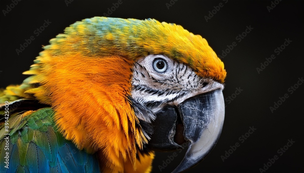 Craft a logo of a golden macaw with vibrant feather colors. Craft a logo of a golden macaw with vibrant feather colors.
