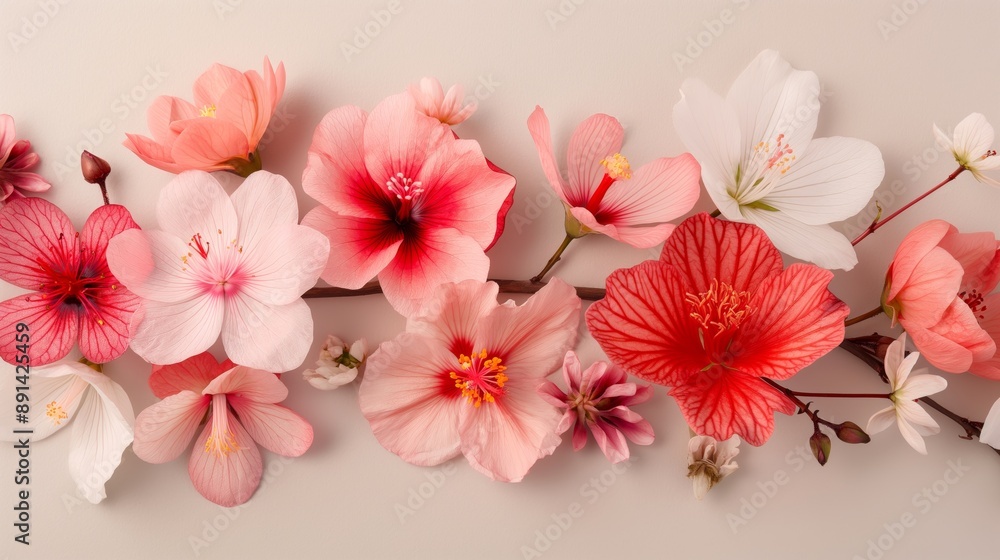 Beautiful Cherry Blossom and Hibiscus Flower Arrangement with Springtime Inspiration Beautiful Cherry Blossom and Hibiscus Flower Arrangement with Springtime Inspiration