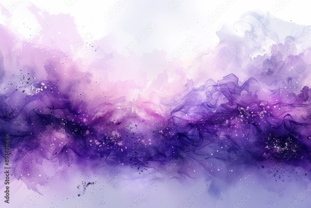 Fototapeta premium Minimalist Purple Watercolor Art