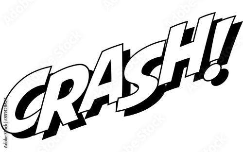 Crash comic Book Text Pop Art Style photo