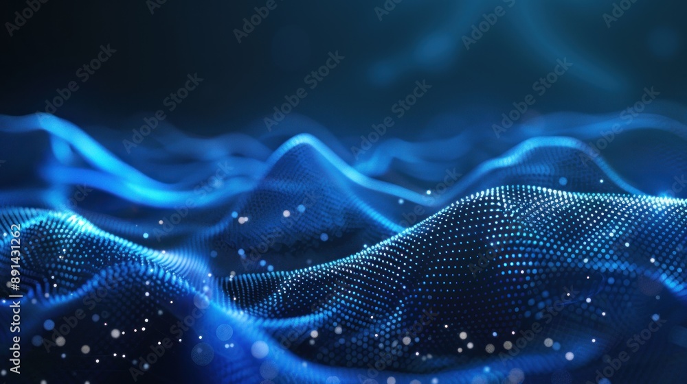 Abstract Blue Digital Wave Background Abstract Blue Digital Wave Background