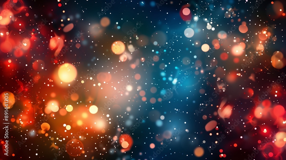 abstract background with bokeh and snowflakes abstract background with bokeh and snowflakes