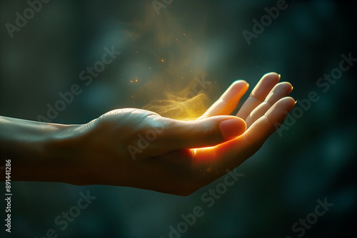 Light floating in the palm of your hand.