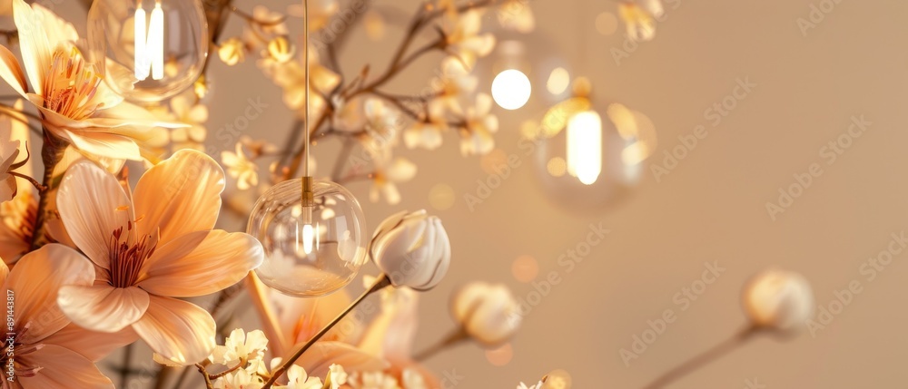 Obraz premium Illuminated Floral Arrangement