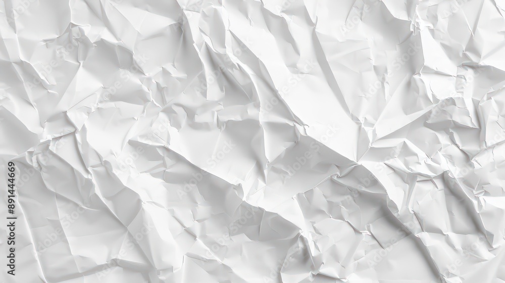 Obraz premium white crumpled paper background texture pattern overlay