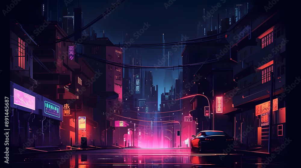 Urban Neon Cityscape Urban Neon Cityscape