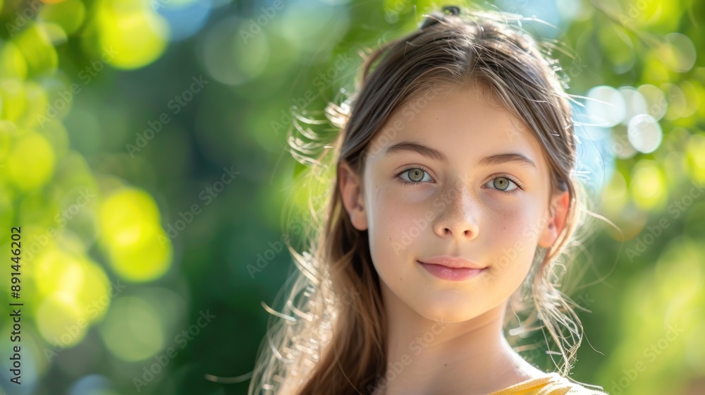 Portrait of a Young Girl with Green Eyes Portrait of a Young Girl with Green Eyes