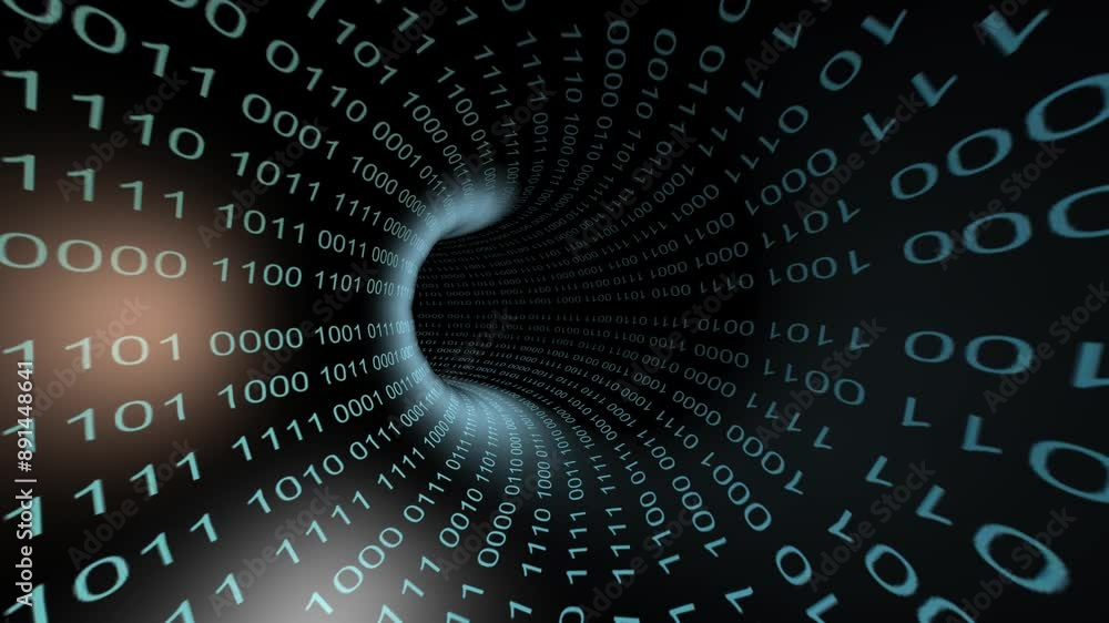 binary code Tunnel code background
