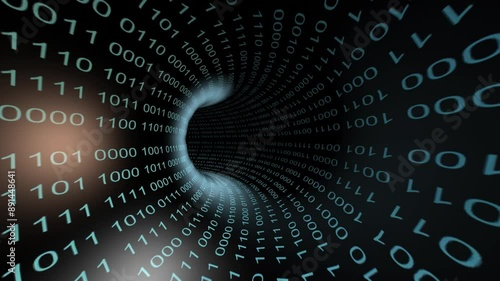 binary code Tunnel code background