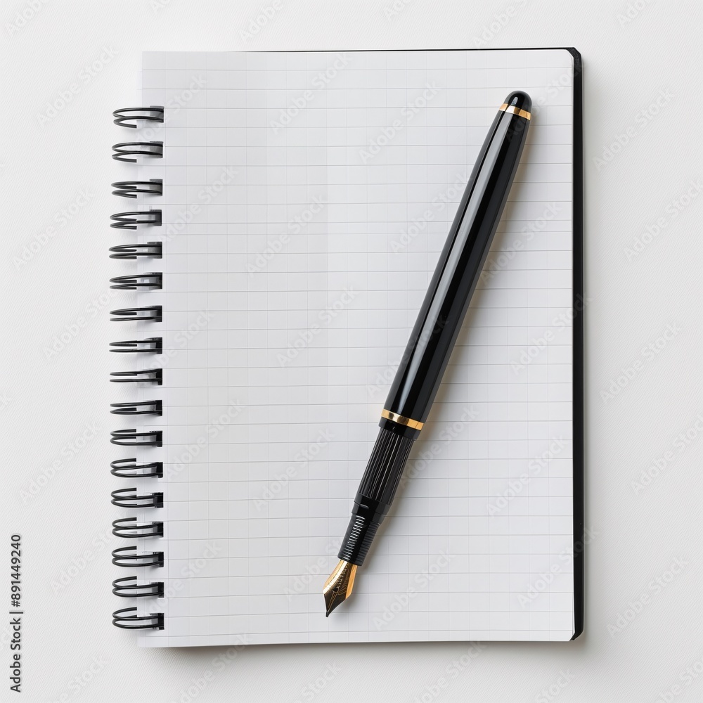 a pen on a spiral notebook a pen on a spiral notebook