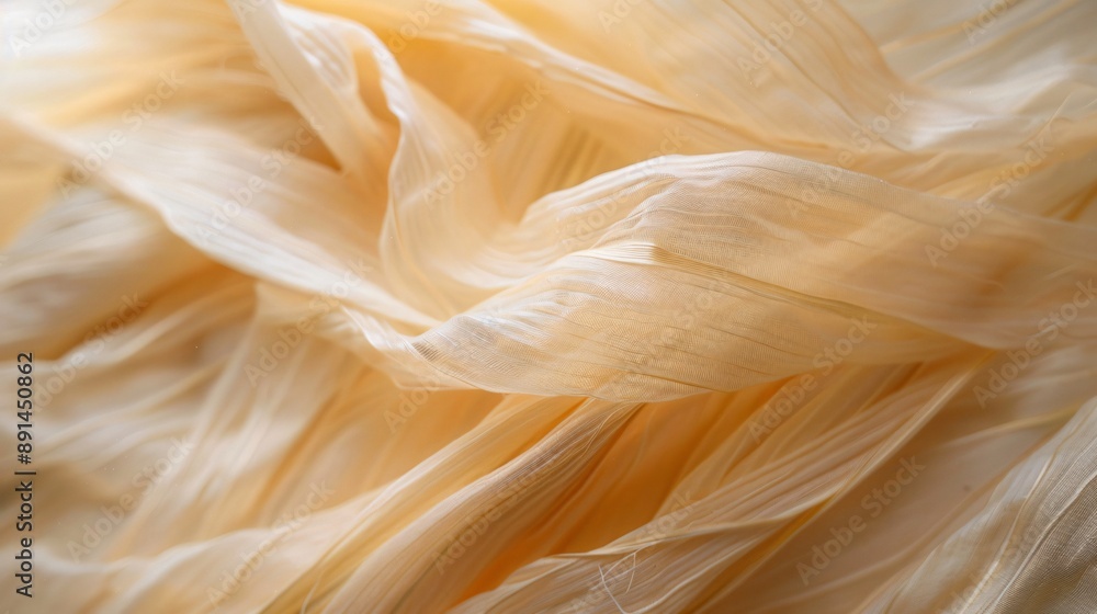 A detailed, close up shot of corn silks with a minimalist aesthetic A detailed, close up shot of corn silks with a minimalist aesthetic
