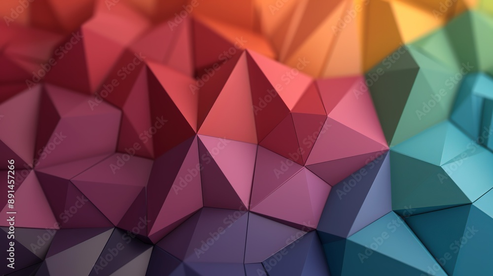Colorful abstract background with a mosaic of triangles in various shades perfect for creative business presentations 3D Illustration image , Minimalism, Colorful abstract background with a mosaic of triangles in various shades perfect for creative business presentations 3D Illustration image , Minimalism,