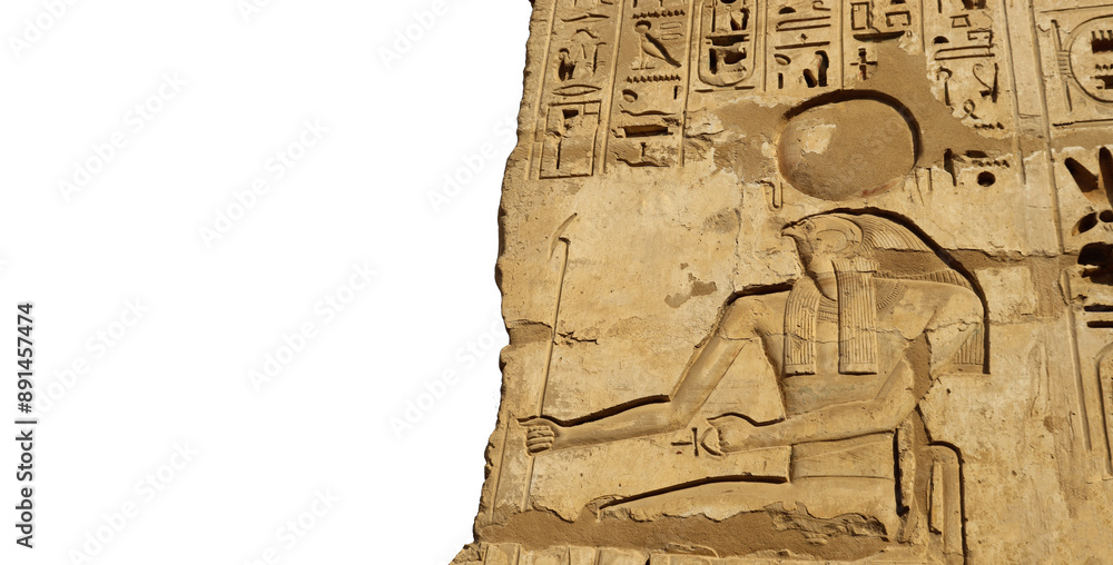 Obraz premium Ancient egyptian temple of Ramsess III (Medinet Habu) in Luxor, egypt