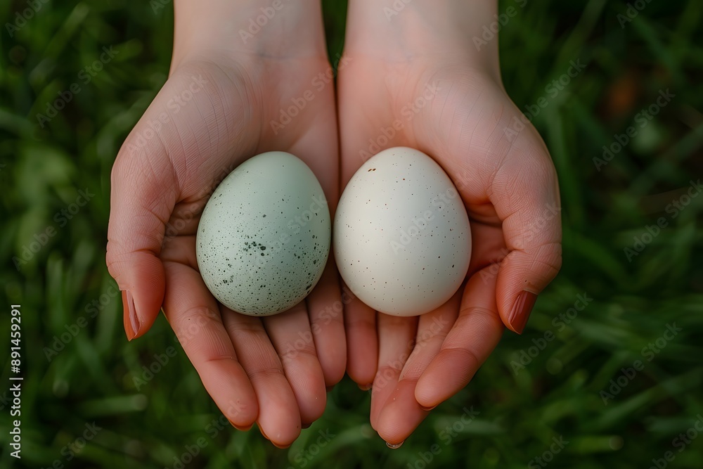 Delicate Display of Nature's Eggs in Hands