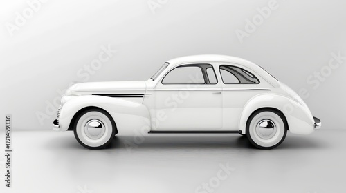 White car on white or transparent background