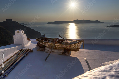 View of Oia on the island of Santorini in Greece