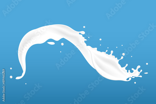 splash milky waves additional elements of milk design