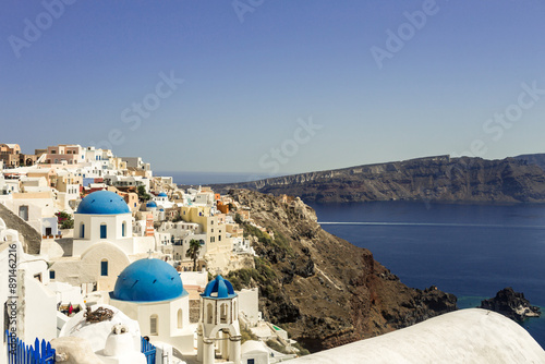 View of Oia on the island of Santorini in Greece