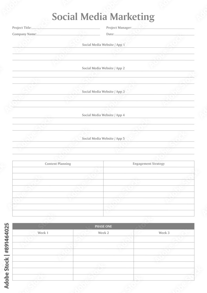 Marketing Planning Page Planner Sheets efficient way to organize & track their marketing activities Marketing Planning Page Planner Sheets efficient way to organize & track their marketing activities