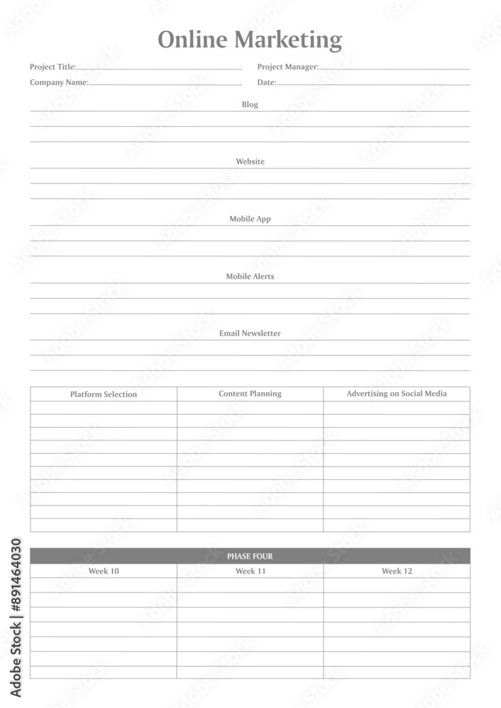 Marketing Planning Page Planner Sheets efficient way to organize & track their marketing activities Marketing Planning Page Planner Sheets efficient way to organize & track their marketing activities