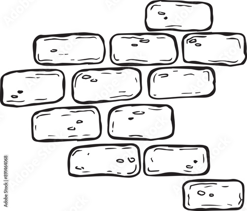 Brick wall texture, effect of rectangular bricks, cells for text