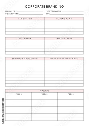 Marketing Planning Page Planner Sheets efficient way to organize & track their marketing activities