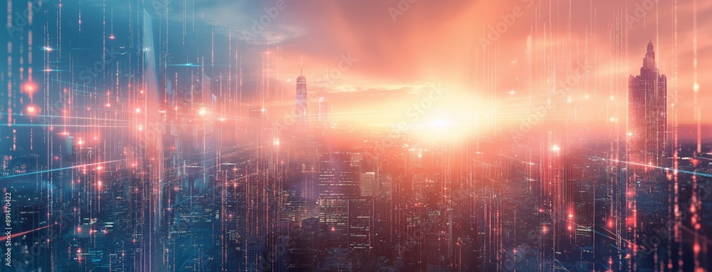 Futuristic Cityscape at Sunset Futuristic Cityscape at Sunset