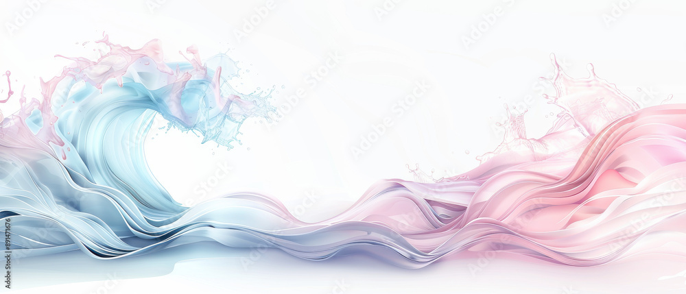 A wave with pink and blue colors A wave with pink and blue colors