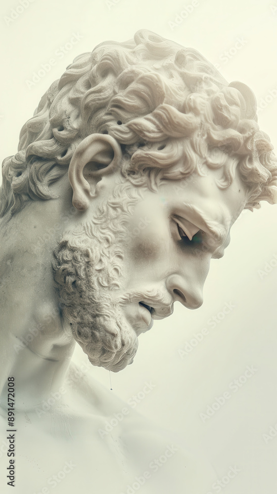 A statue of a man with a beard and a beard A statue of a man with a beard and a beard