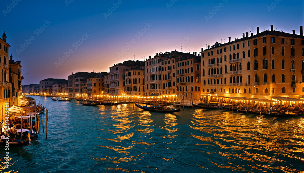 Obraz premium Canals at Night
