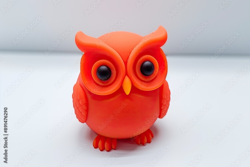 Cute Orange Owl Figurine. Cute Orange Owl Figurine.