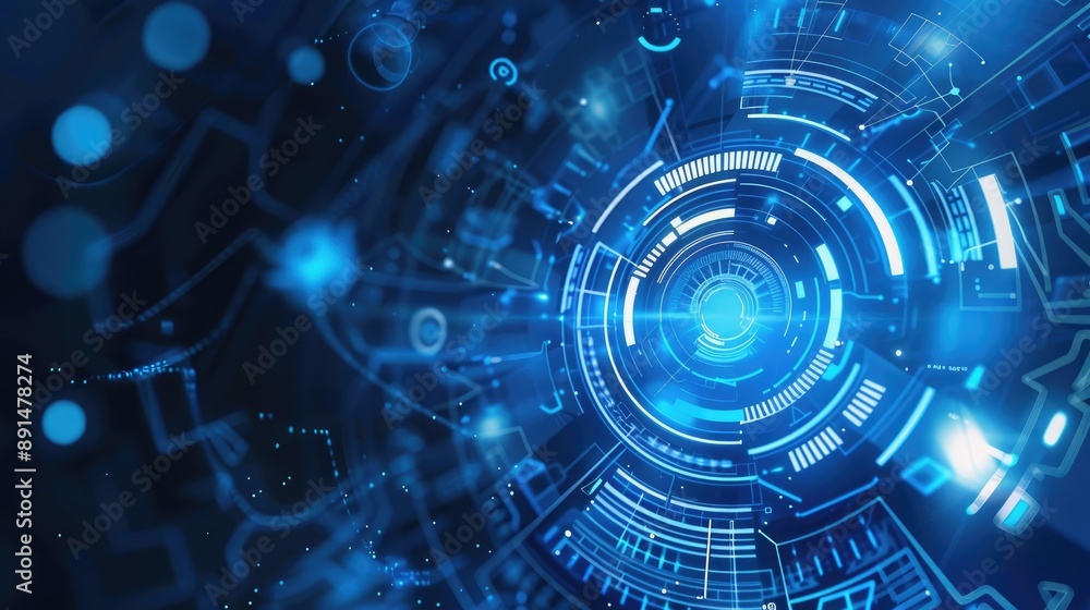 Futuristic techy background with blue and white digital elements, perfect for a modern and innovative theme. Futuristic techy background with blue and white digital elements, perfect for a modern and innovative theme.