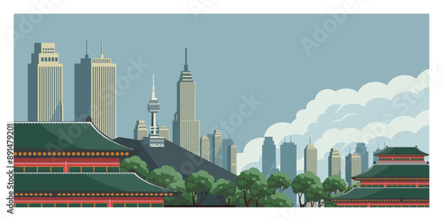 Seoul city landscape