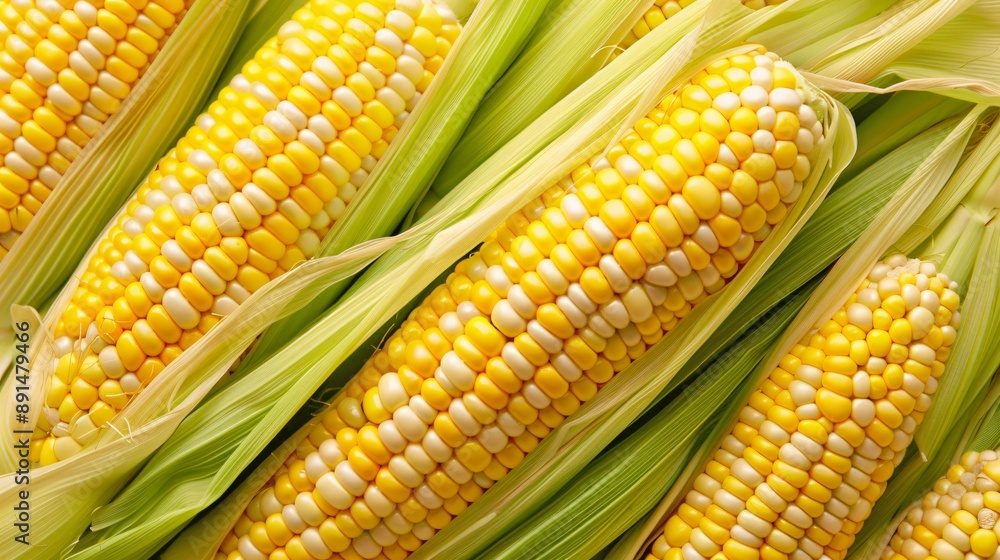 Close up shot of freshly harvested ear of corn Close up shot of freshly harvested ear of corn