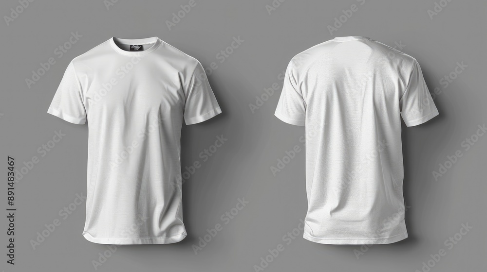 White t-shirt on brick background White t-shirt on brick background