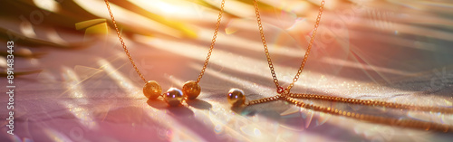Beauty  jewelry concept - beautiful young woman wearing shiny diamond pendant in background
