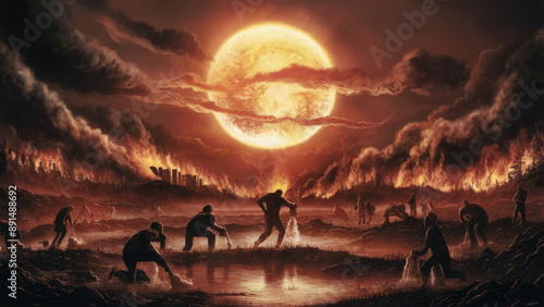 Abnormal heat around the world, water shortage, environmental disaster.