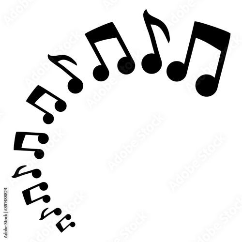 Many Music Notes Harmony Sound Song Clef French Violin Treble Musical Bass Instrument Sound Love Icon Symbol Design