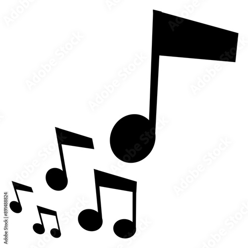 Many Music Notes Harmony Sound Song Clef French Violin Treble Musical Bass Instrument Sound Love Icon Symbol Design