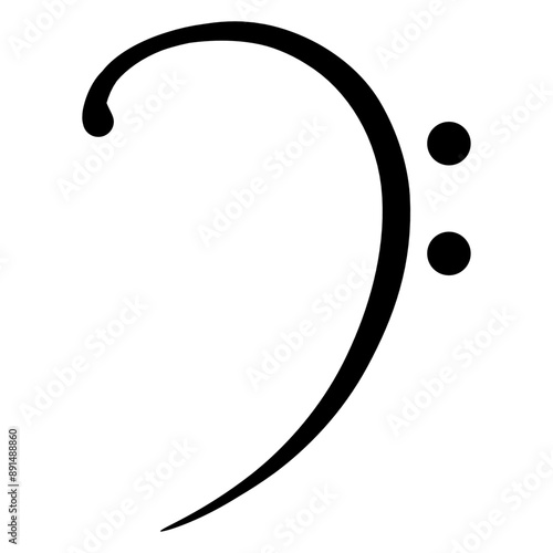 Music Clef Note French Violin Treble Musical Bass Instrument Sound Love Icon Symbol Design	