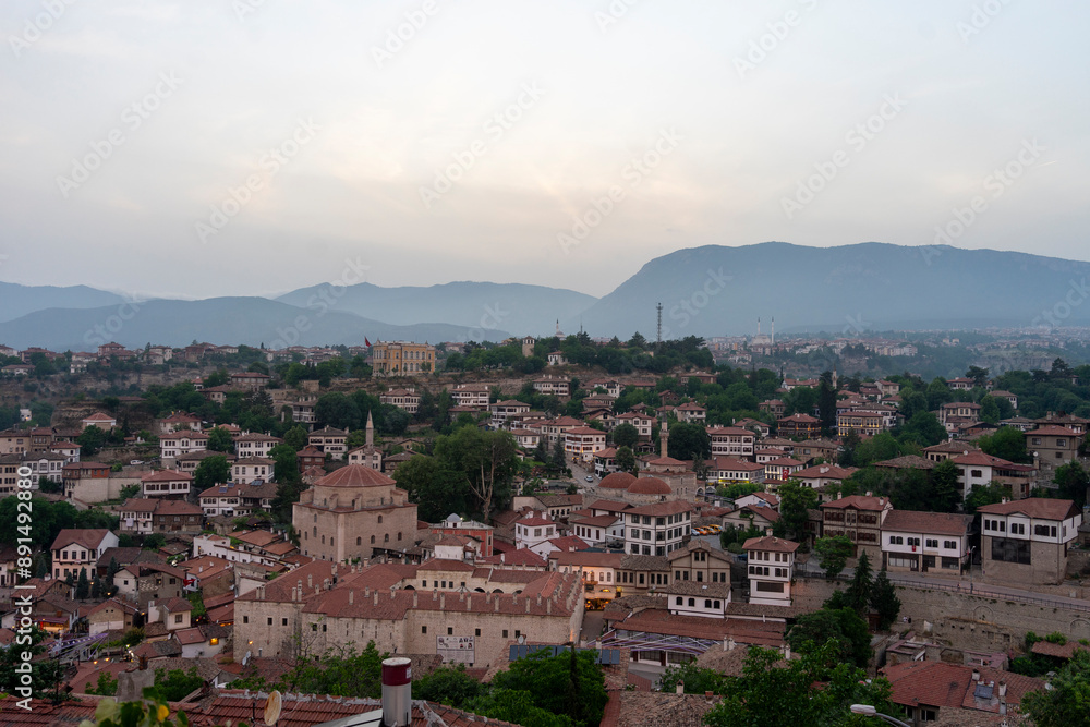 Fototapeta premium The view of Safranbolu at sunset