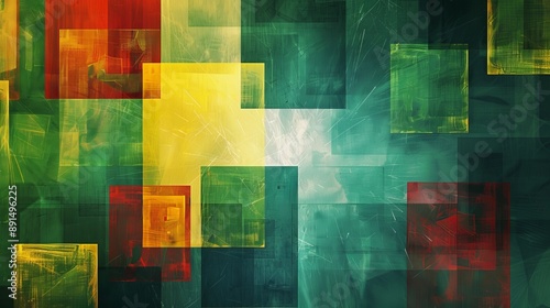 Abstract Green Yellow Red G...