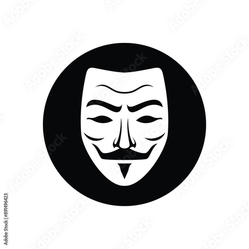 Privacy mask logo icon. Unlock the intrigue of anonymity with this thought-provoking logo design