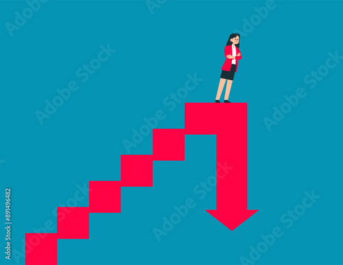 Career dead end or financial risk concept