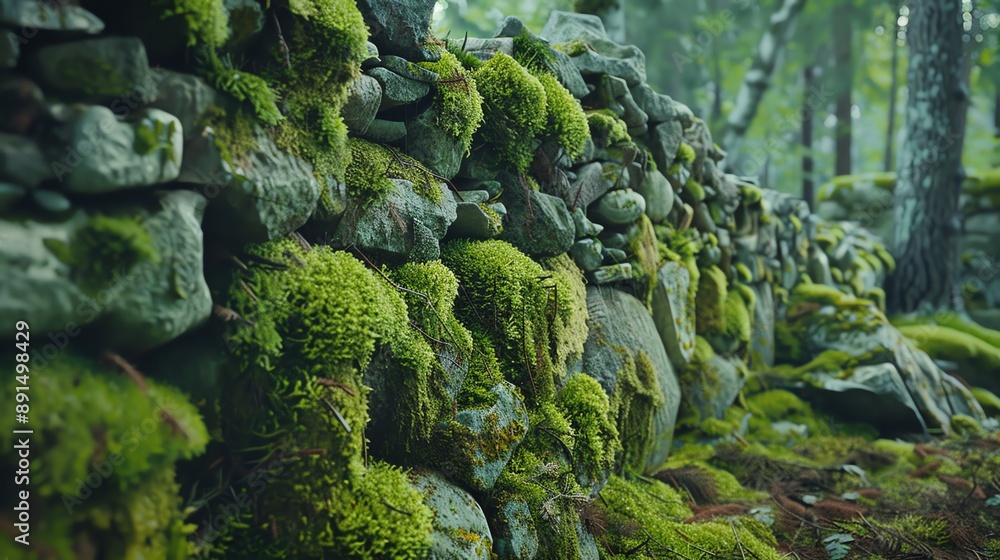 close-up of green moss on rocks close-up of green moss on rocks
