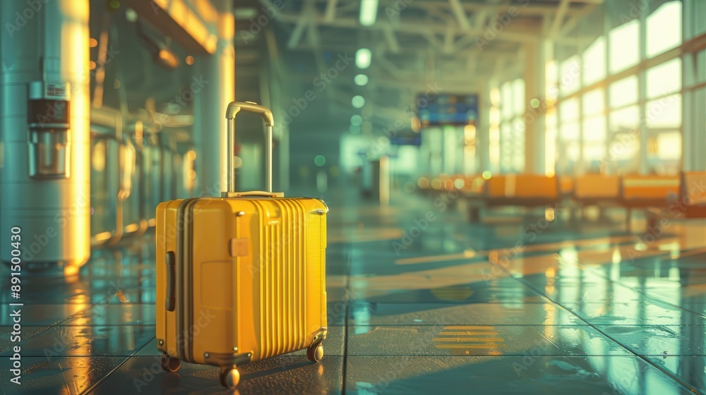 Suitcase with luggage at airport - The Challenges of Airport Luggage and the Suitcase Hassle AI Generative Suitcase with luggage at airport - The Challenges of Airport Luggage and the Suitcase Hassle AI Generative